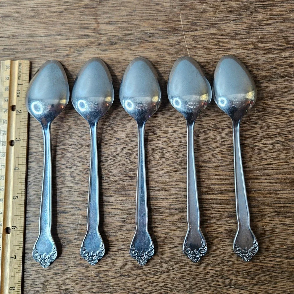 Versailles Stainless Japan Floral Scroll Tablespoons Set of 5 Silverware‎ 7.5